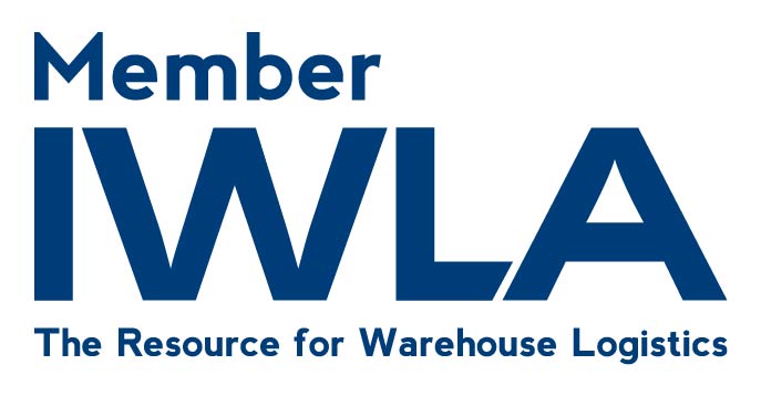 A blue and white logo for the warehouse association.