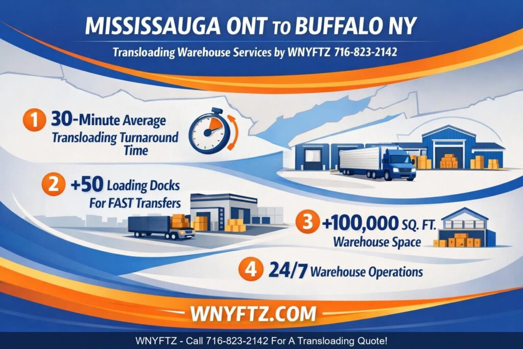 Transloading Services via Buffalo NY From MISSISSAUGA, ONT by WNYFTZ 716-823-2142