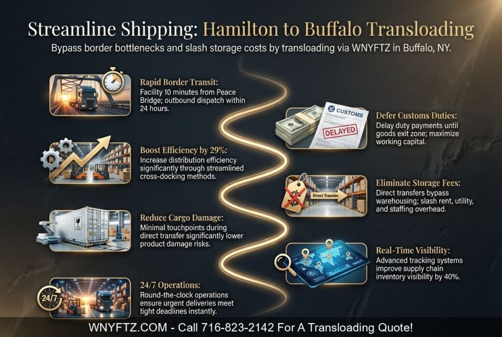 Transloading Services via Buffalo NY From The HAMILTON AREA, ONT
