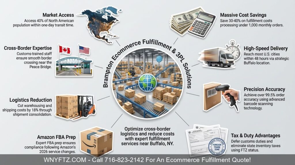 Ecommerce Fulfillment & 3PL Services For BRAMPTON, ONT - Call 716-823-2142