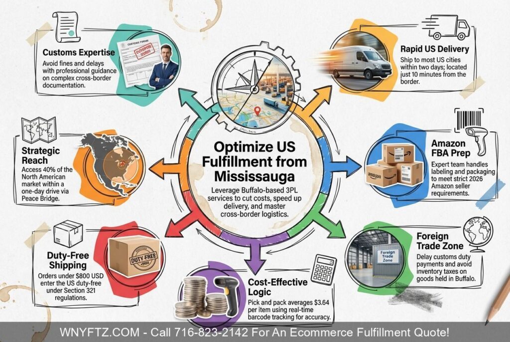 Ecommerce Fulfillment & 3PL Services For MISSISSAUGA, ONT - Call 716-823-2142