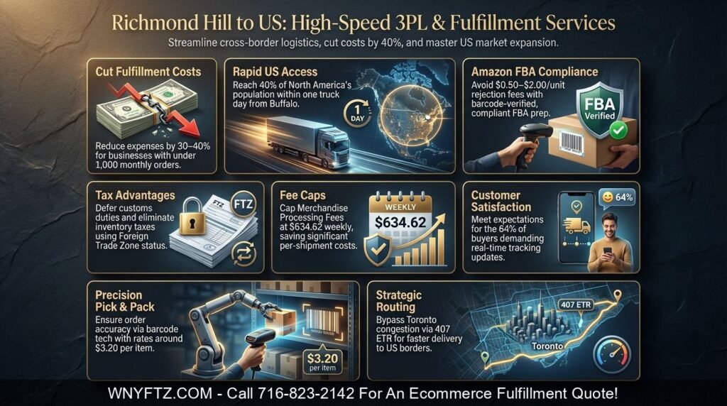 RICHMOND HILL, ONT - Ecommerce Fulfillment & 3PL Services - Call 716-823-2142