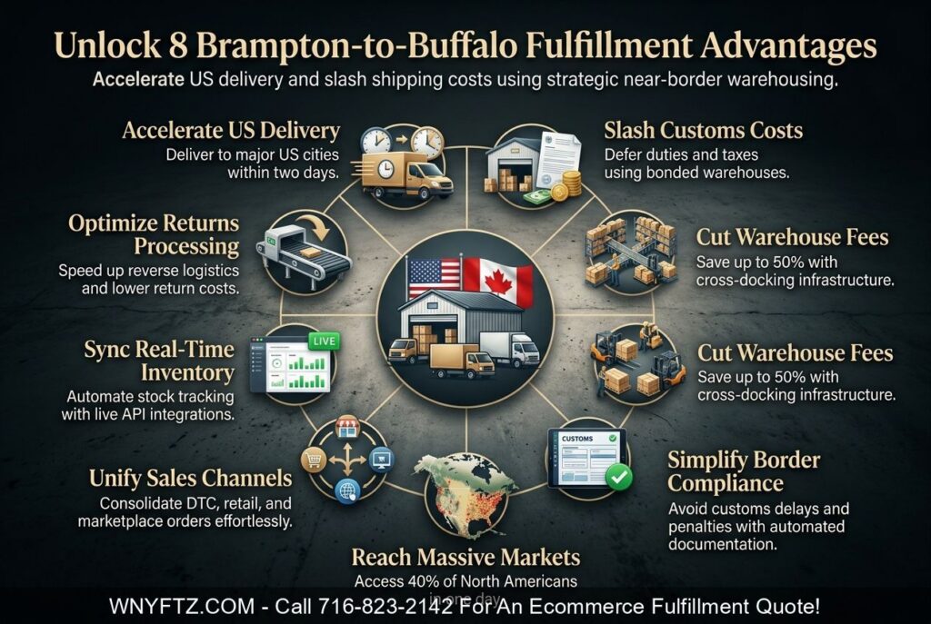 8 Advantages of Cross Border Ecommerce Fulfillment Between BRAMPTON ONT And Buffalo NY