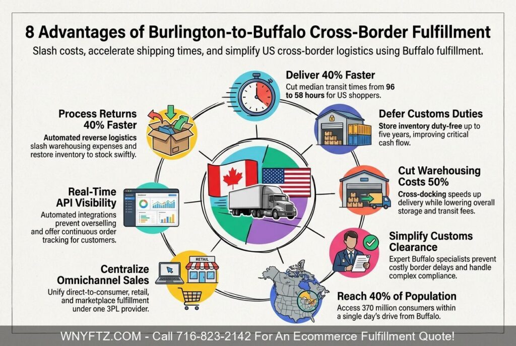 8 Advantages of Cross Border Ecommerce Fulfillment Between BURLINGTON ONT And Buffalo NY