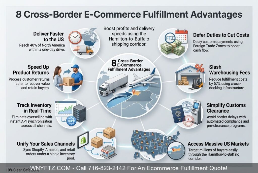 8 Advantages of Cross Border Ecommerce Fulfillment Between HAMILTON ONT And Buffalo NY