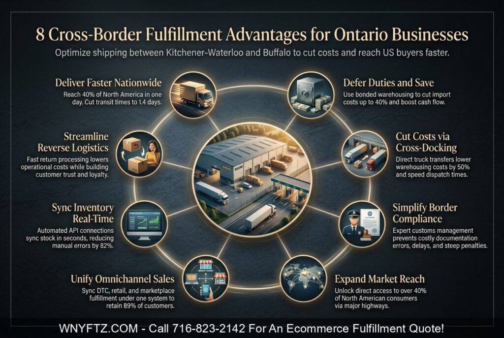 8 Advantages of Cross Border Ecommerce Fulfillment Between KITCHENER WATERLOO ONT And Buffalo NY